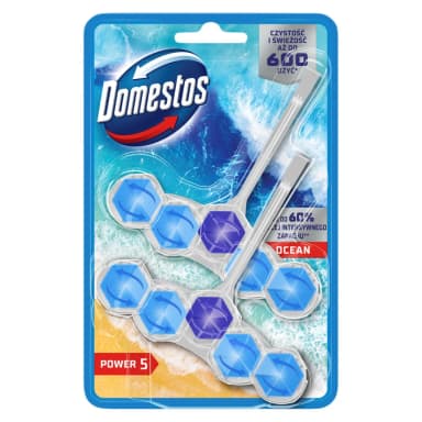 DOMESTOS ZAWIESZKA DO TOALETY 2 x 55g POWER 5 OCEAN DOMESTOS ZAWIESZKA DO TOALETY 2 x 55g POWER 5 OCEAN