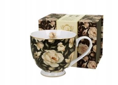 KUBEK NA STOPCE GOLDEN ENGLISH ROSES BLACK 530ML KUBEK NA STOPCE GOLDEN ENGLISH ROSES BLACK 530ML