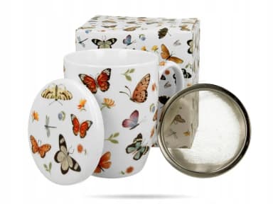 KUBEK Z ZAPARZACZEM BUTTERFLIES 350ML KUBEK Z ZAPARZACZEM BUTTERFLIES 350ML