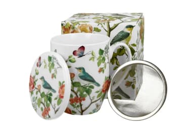 KUBEK Z ZAPARZACZEM PTASI ŚWIAT PTAKI NA GAŁĘZI 400ML KUBEK Z ZAPARZACZEM PTASI ŚWIAT PTAKI NA GAŁĘZI 400ML