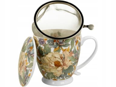 KUBEK Z ZAPARZACZEM 500ml PEONY WHITE KUBEK Z ZAPARZACZEM 500ml PEONY WHITE