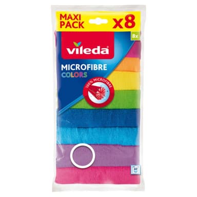 ŚCIERECZKI Z MIKROFIBRY VILEDA COLORS 8SZT ŚCIERECZKI Z MIKROFIBRY VILEDA COLORS 8SZT