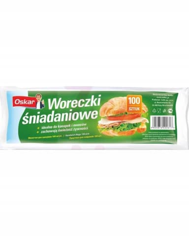 WORECZKI ŚNIADANIOWE FOLIOWE OSKAR 17 X 24 CM 100 SZT WORECZKI ŚNIADANIOWE FOLIOWE OSKAR 17 X 24 CM 100 SZT
