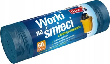 WORKI NA ŚMIECI OSKAR TAŚMA HD NIEBIESKIE 60L (10SZT) WORKI NA ŚMIECI OSKAR TAŚMA HD NIEBIESKIE 60L (10SZT)